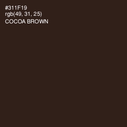 #311F19 - Cocoa Brown Color Image